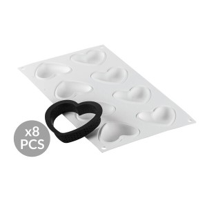 KIT TARTE RING AMORE - SET STAMPO IN SILICONE + 8 ANELLI