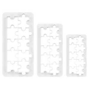 Set tagliapasta geometrico puzzle, ogni taglierina realizza 12 tessere alla volta