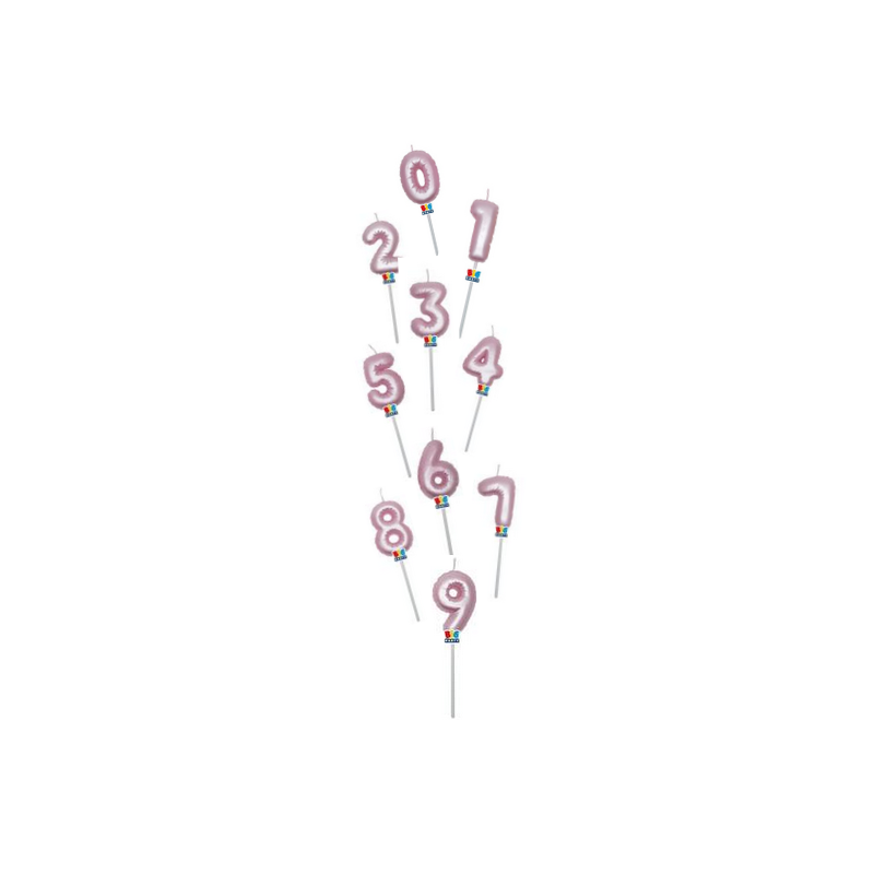 Candelina Balloon Rosa Perla 13 cm